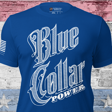 Blue Collar Power T-Shirt Patriotic Workwear USA